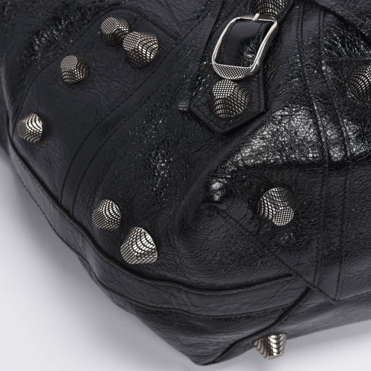 Balenciaga Black Arena Lambskin Le Cagole Large Tote