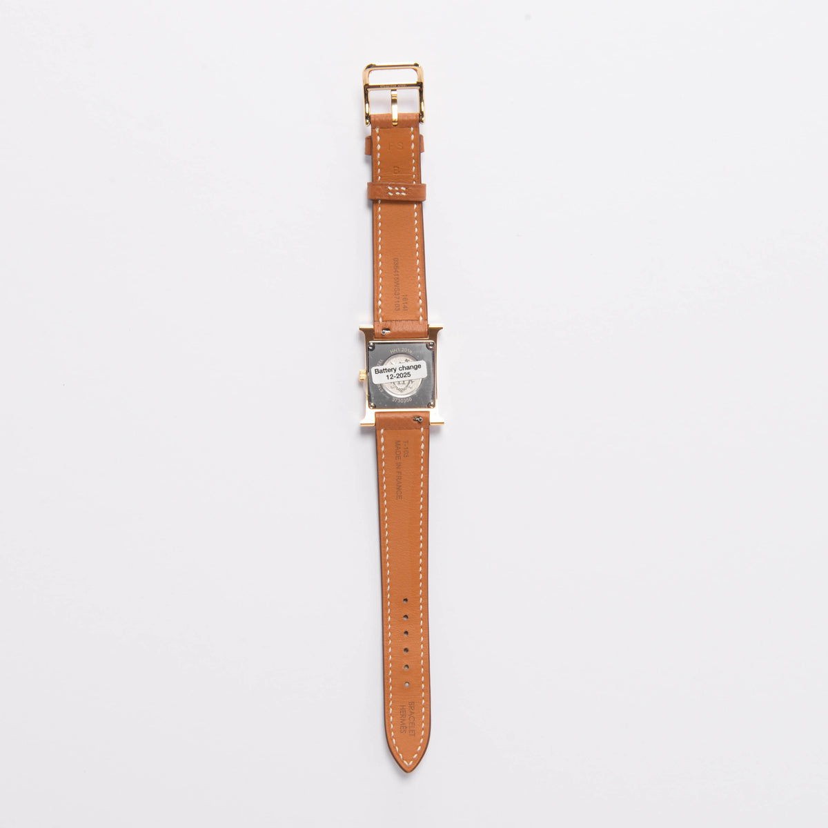 Hermes Gold Epsom Small Heure H Watch