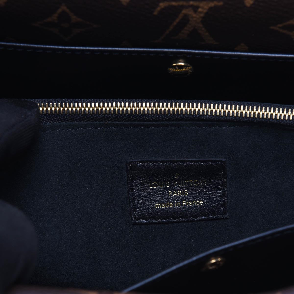 Louis Vuitton Black & Monogram Grained Calfskin Double V Bag