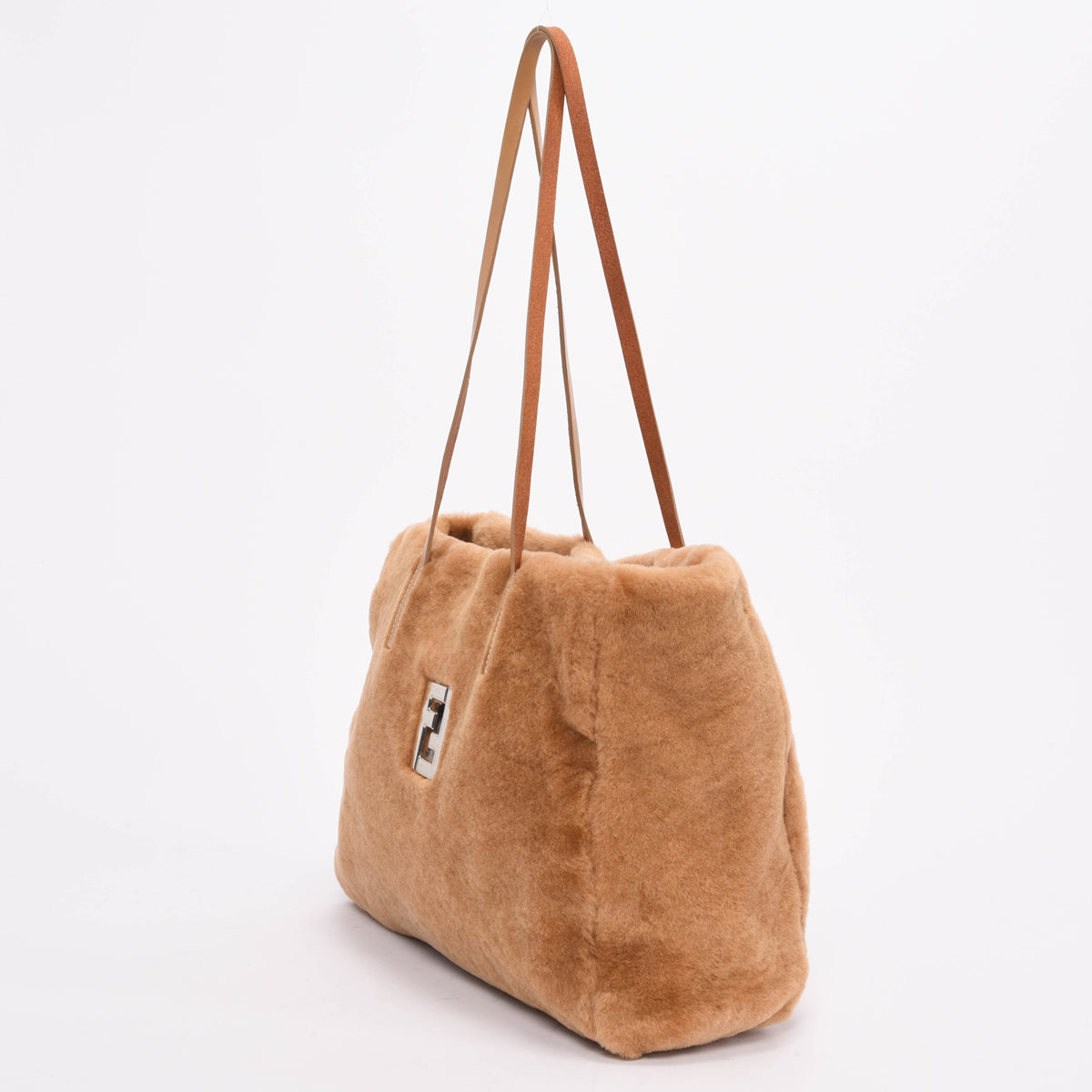Fendi Caramel Faux Fur FF Tote