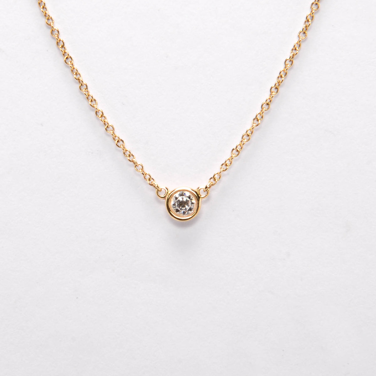 Tiffany & Co Yellow Gold Elsa Peretti Diamonds By The Yard Necklace