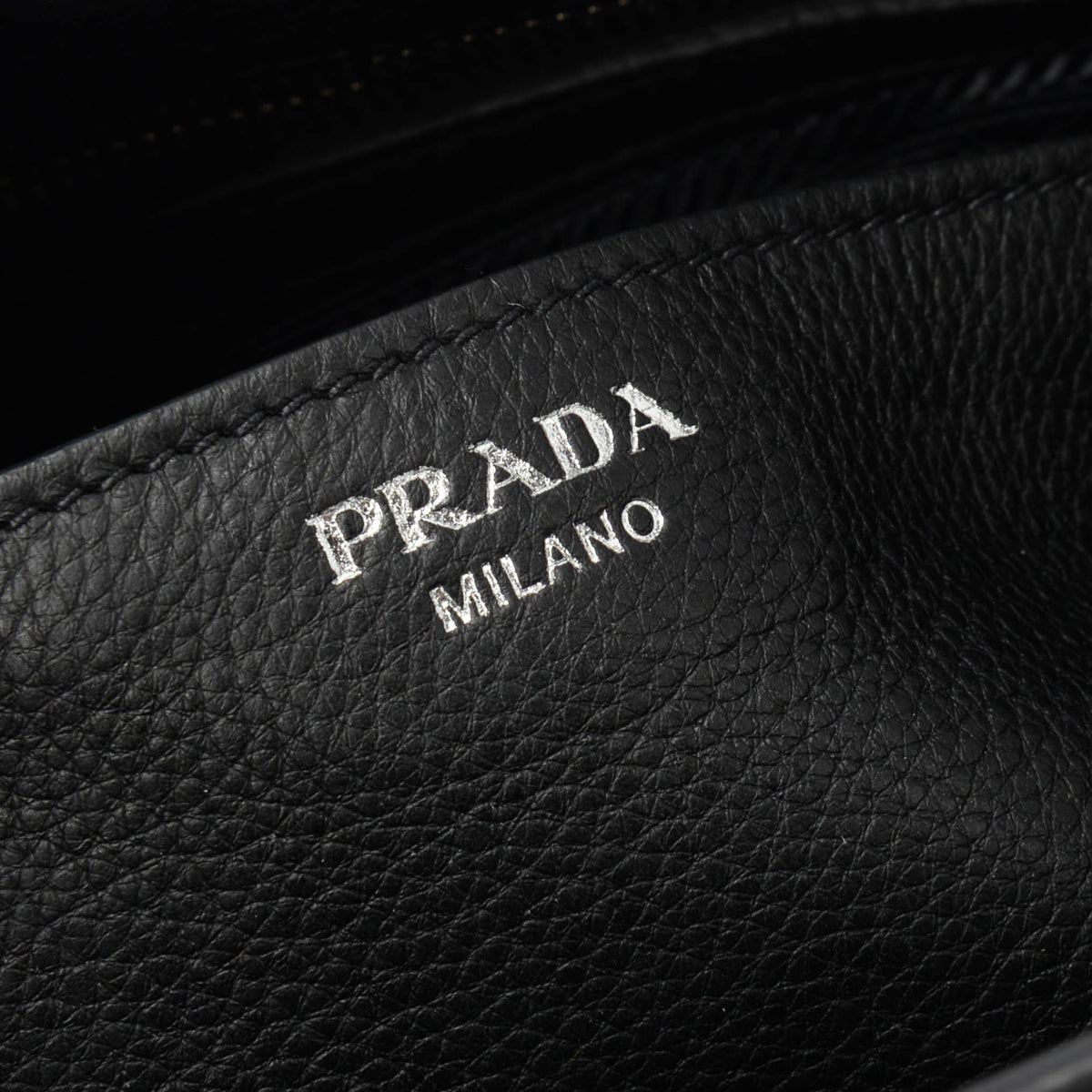 Prada Black Vitello Daino Convertible Shopping Tote