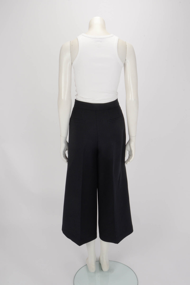 Dior Black Wool & Silk Cropped Pants FR 40