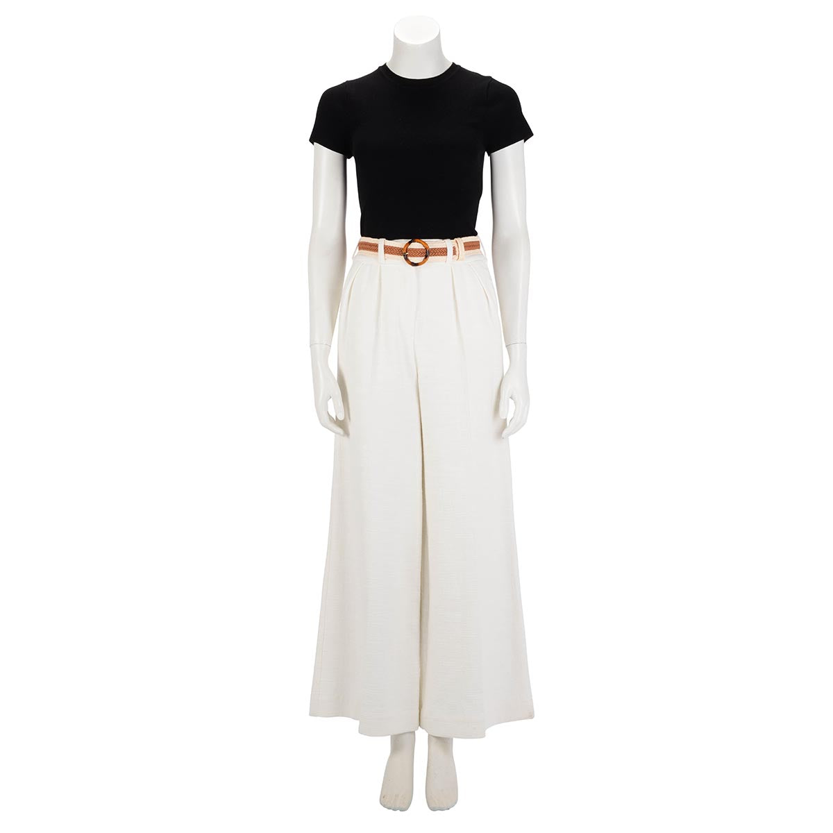 Zimmermann Ivory Cotton Devi Belted Pants OP