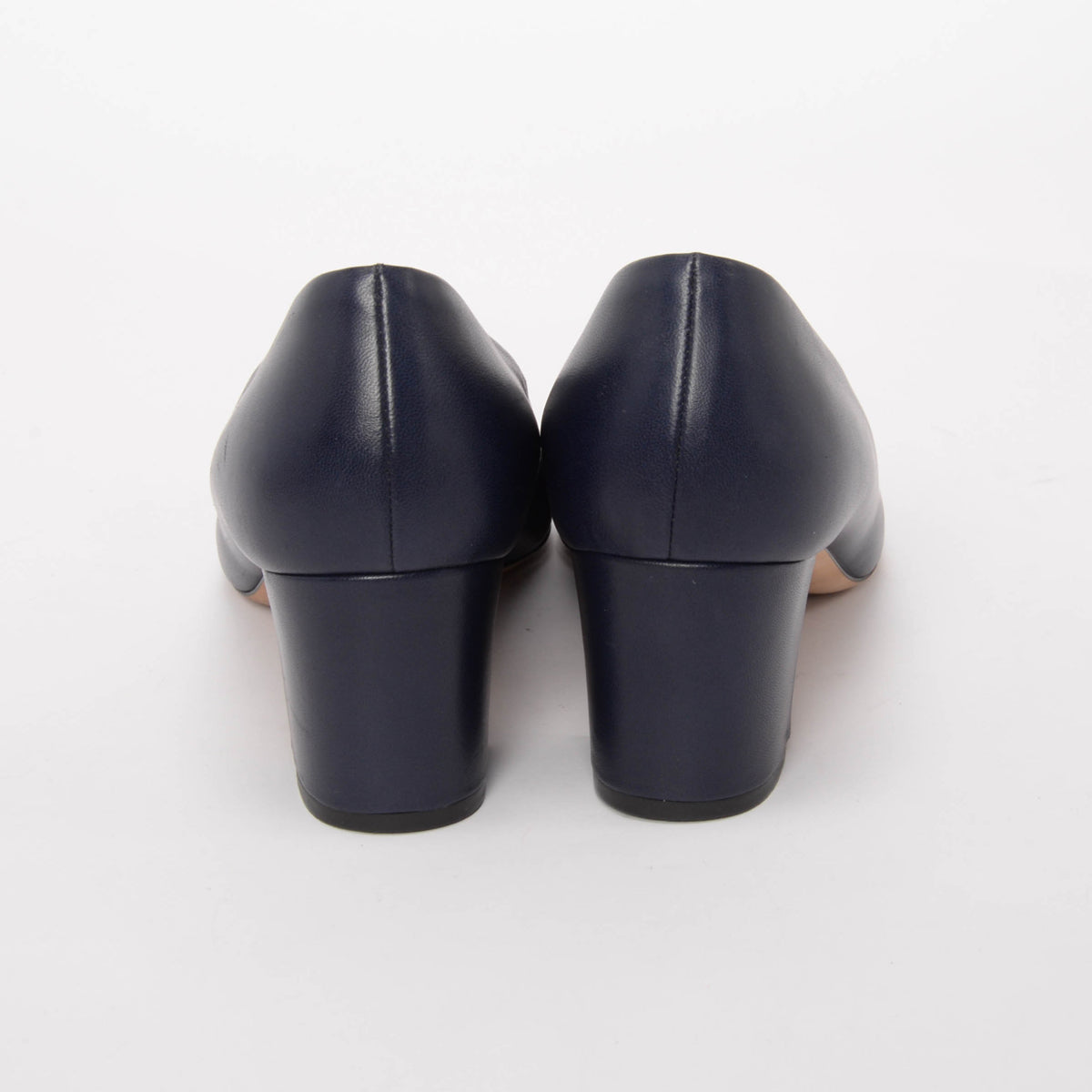 Chanel Navy Lambskin Camellia Pumps 40.5