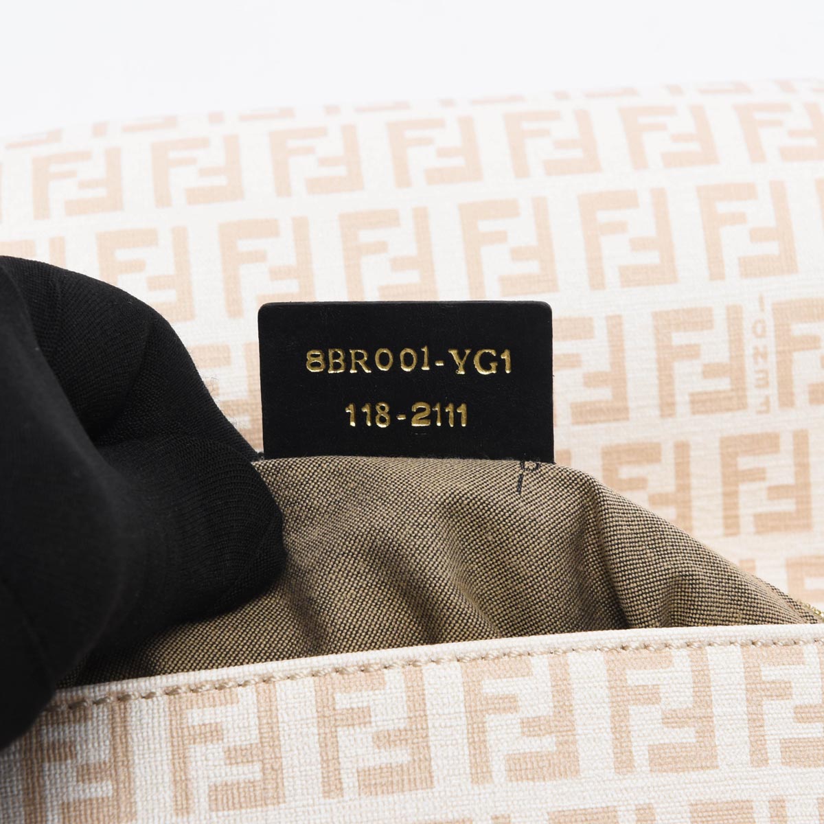 Fendi White Zucchino Canvas Mamma Baguette Bag