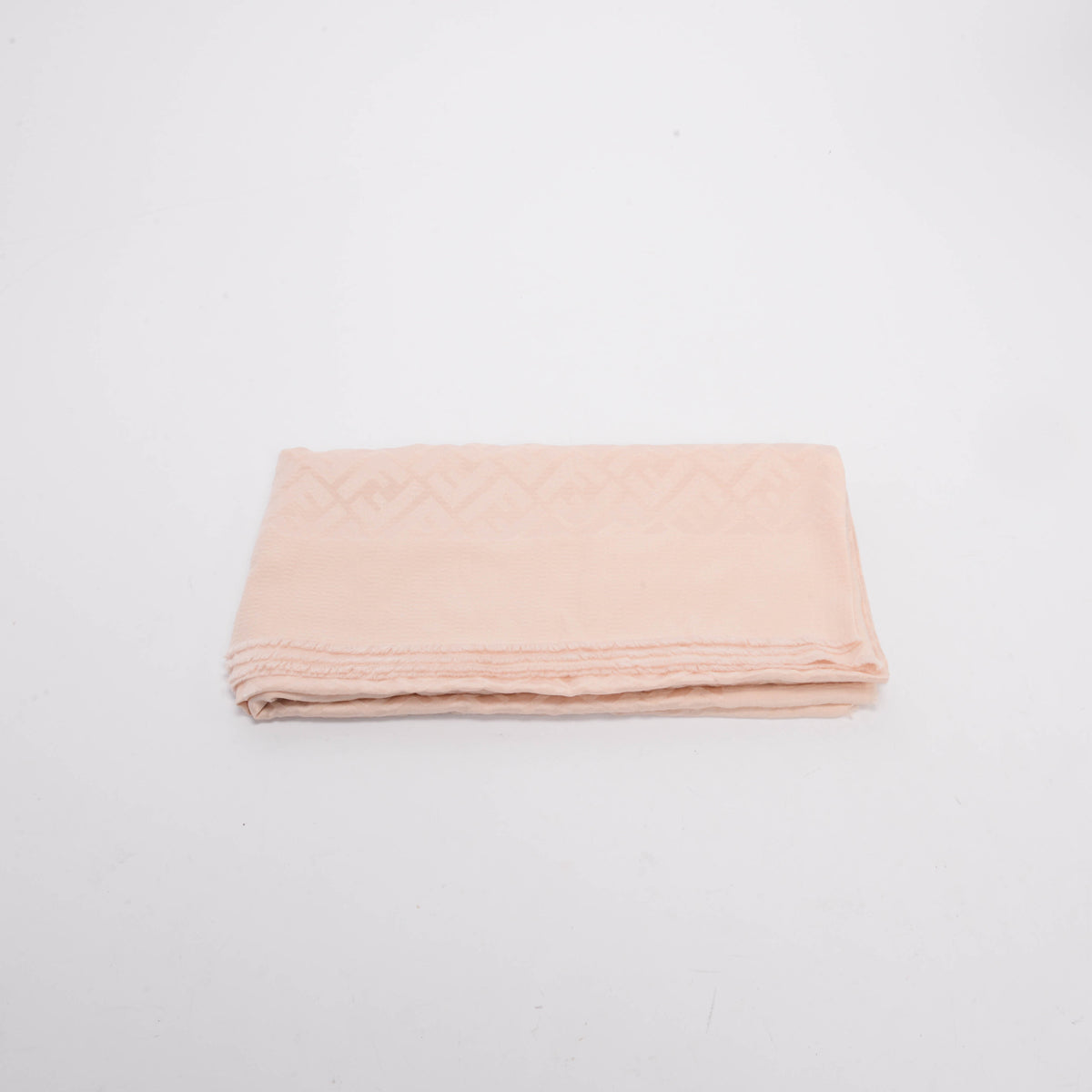 Fendi Pink Silk FF Shawl Scarf