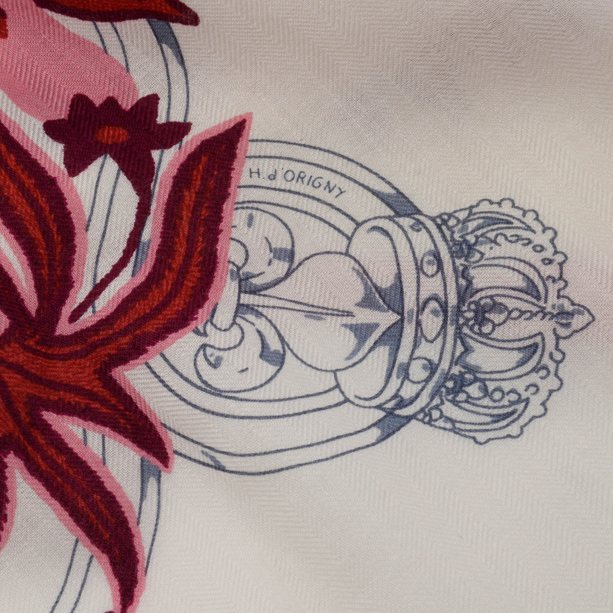 Hermes Pink Cashmere & Silk Cavalcadour Fleuri Shawl