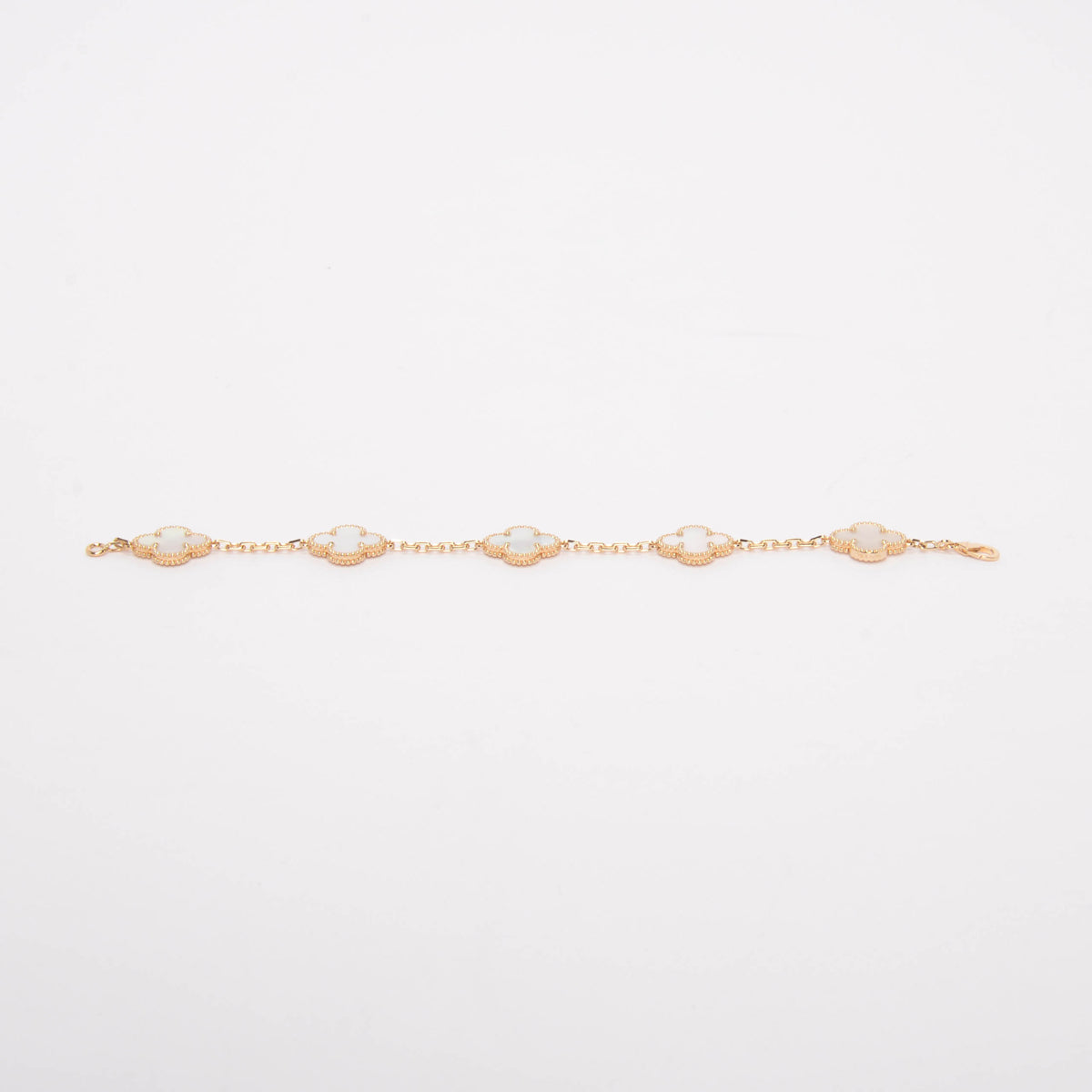Van Cleef & Arpels Yellow Gold & Mother of Pearl Vintage Alhambra Bracelet