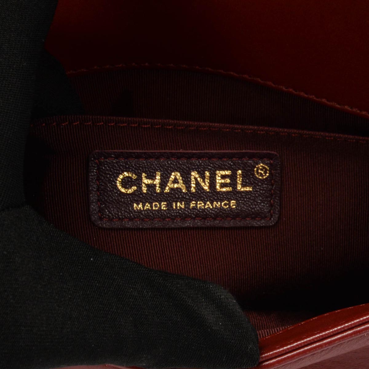 Chanel Burgundy Quilted Lambskin Small Boy Bag