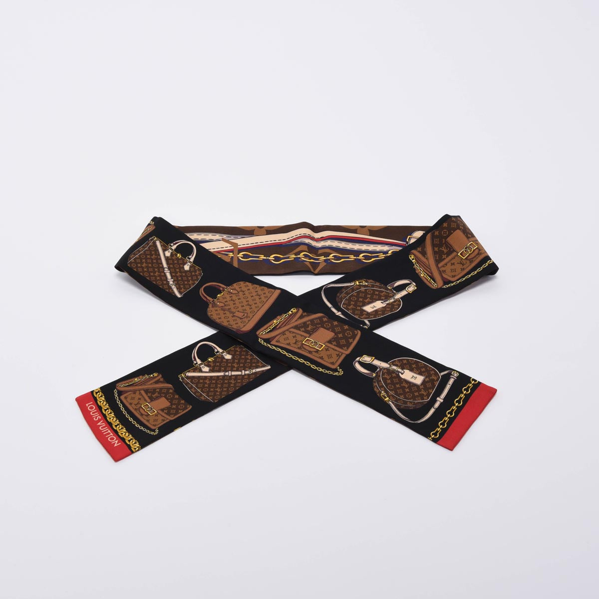 Louis Vuitton Marron Silk Tribute To Monogram Bandeau