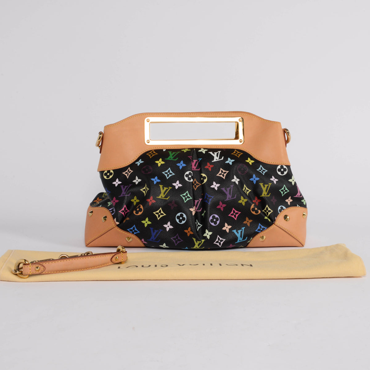 Louis Vuitton Black Multicolore Monogram Judy GM Clutch