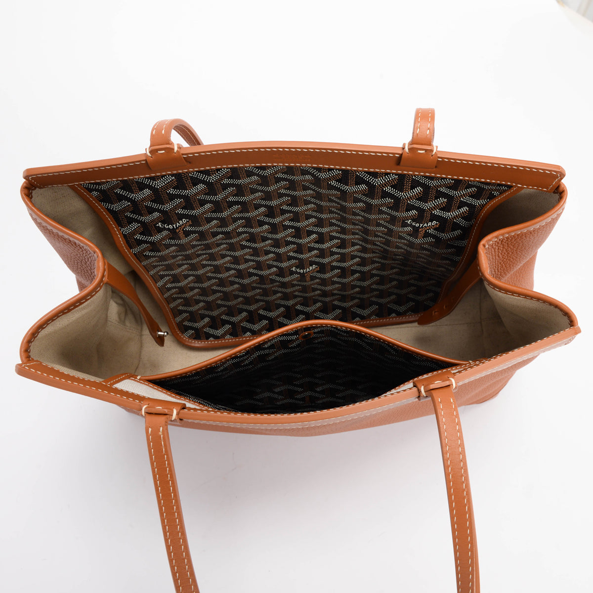 Goyard Tan Decize Taurillon Bellechasse Biaude PM Tote