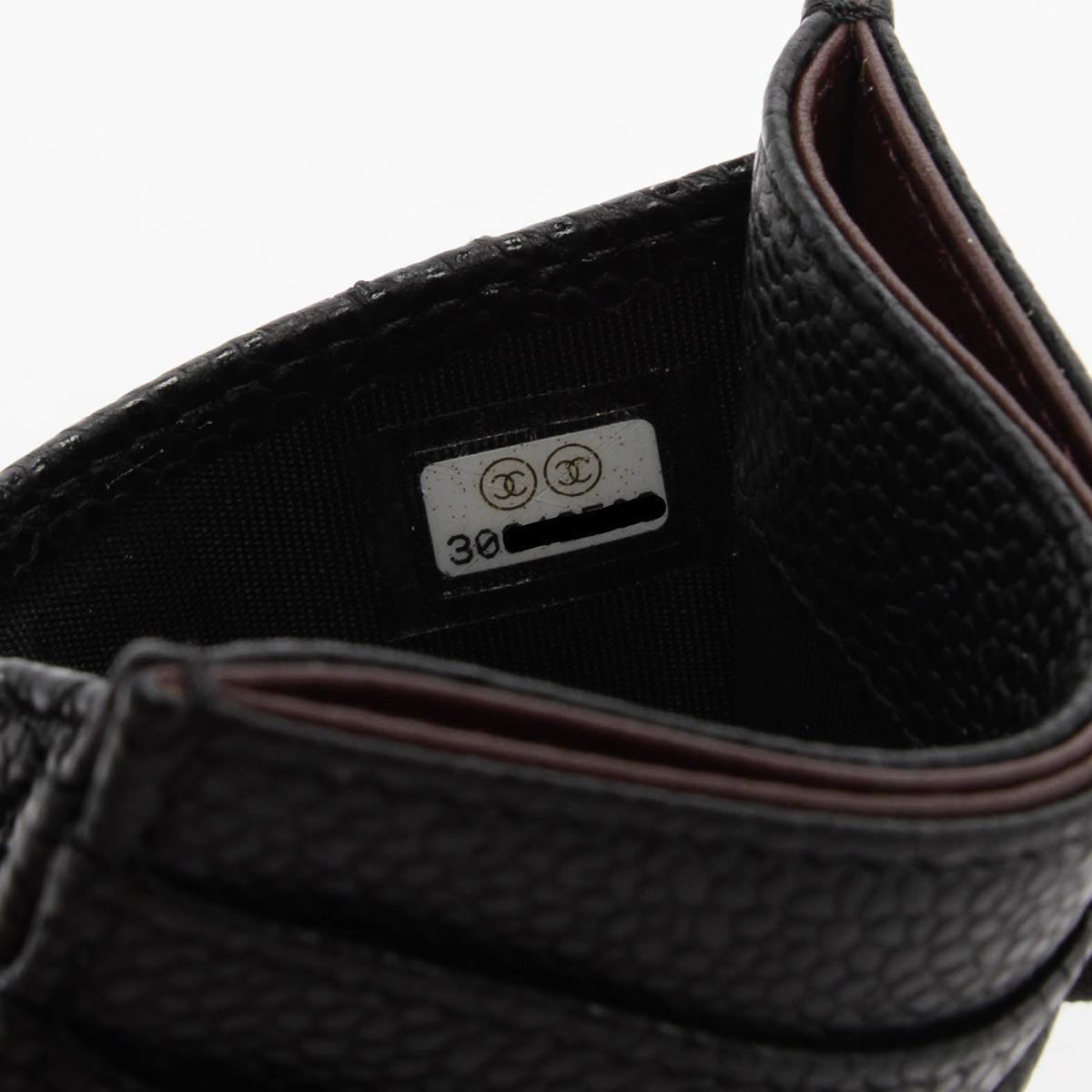 Chanel Black Quilted Caviar Classic CC Card Holder