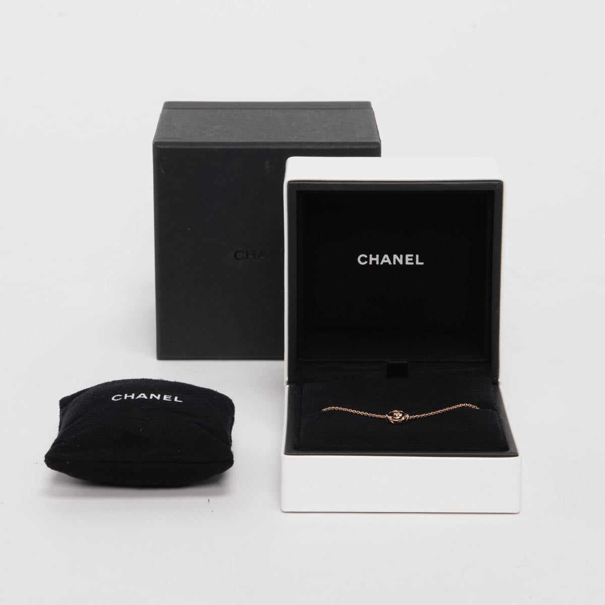 Chanel Beige Gold & Diamond Coco Bracelet