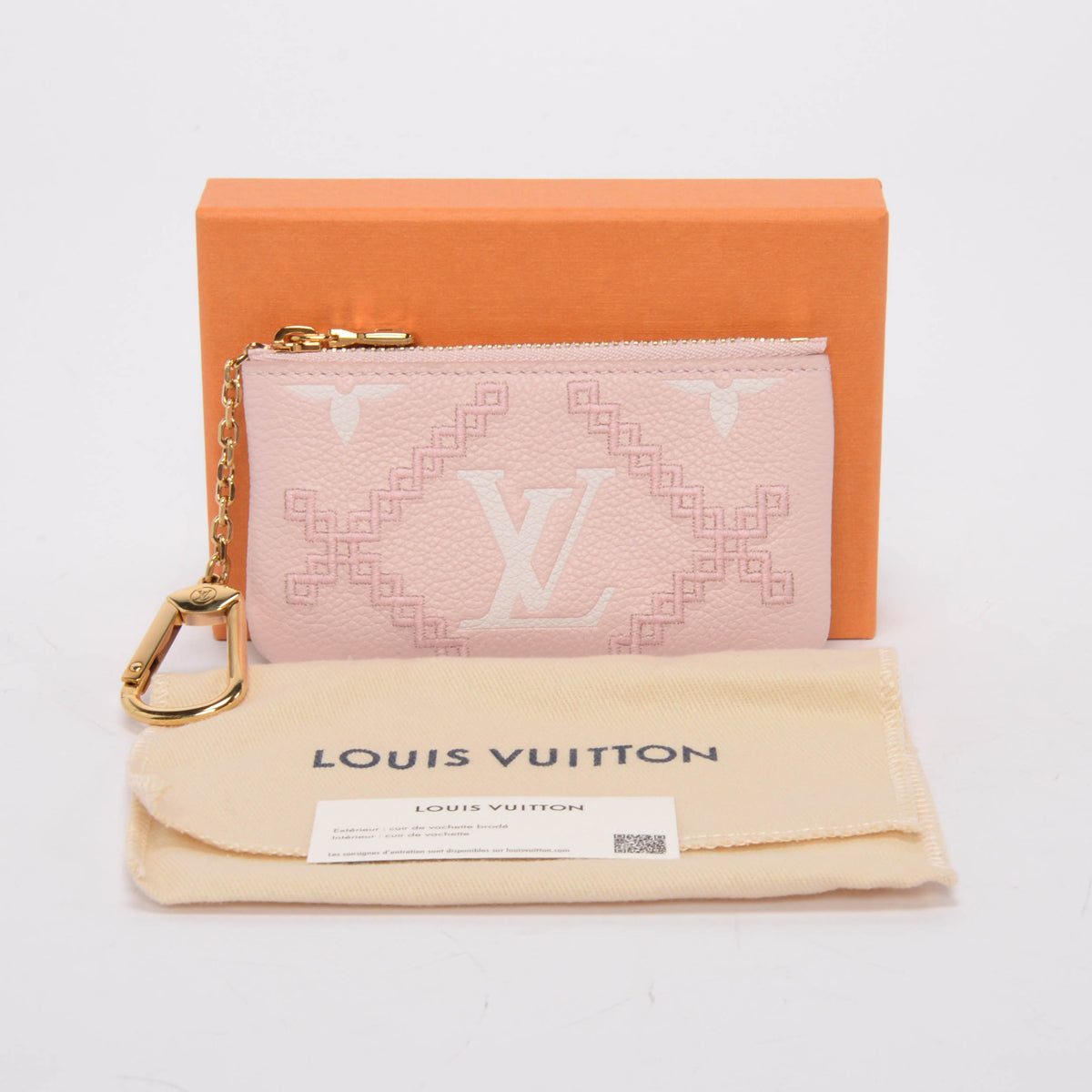 Louis Vuitton Pink Empreinte Monogram Giant Broderies Key Case