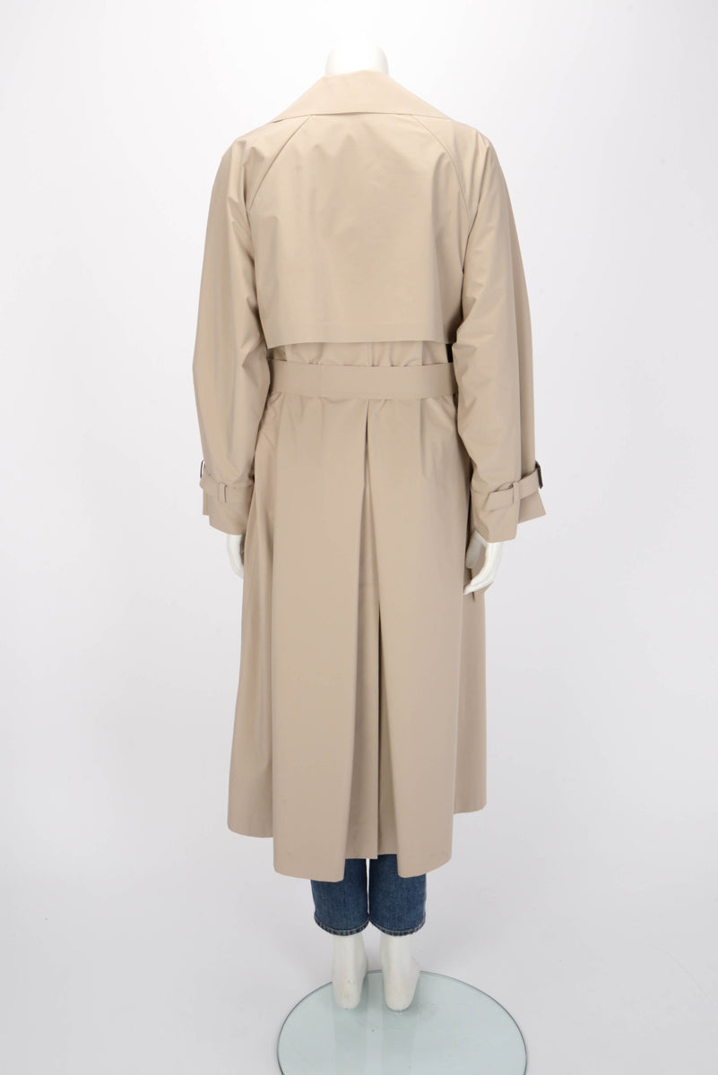 Max Mara Weekend Sand Water-Repellent Cotton Fatto Trench Coat IT 40