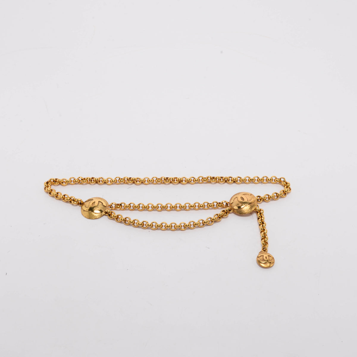 Chanel Vintage 24k Gold CC Medallion Layered Chain Belt