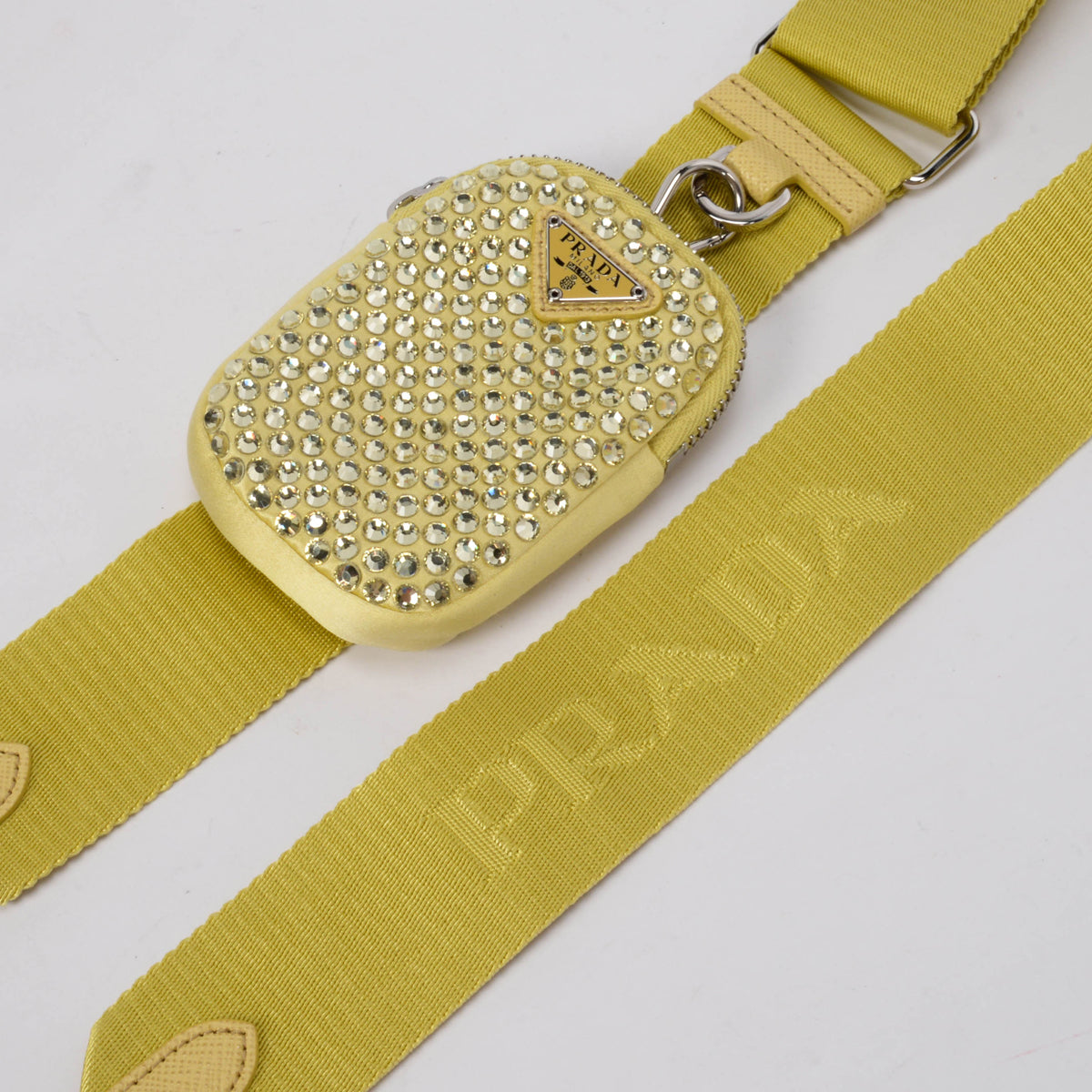 Prada Banana Satin & Crystal Re-Edition 2005 Bag