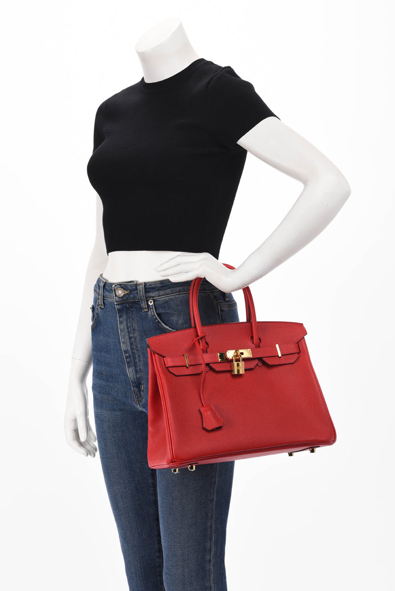 Hermes Rouge Casaque Epsom Birkin 30