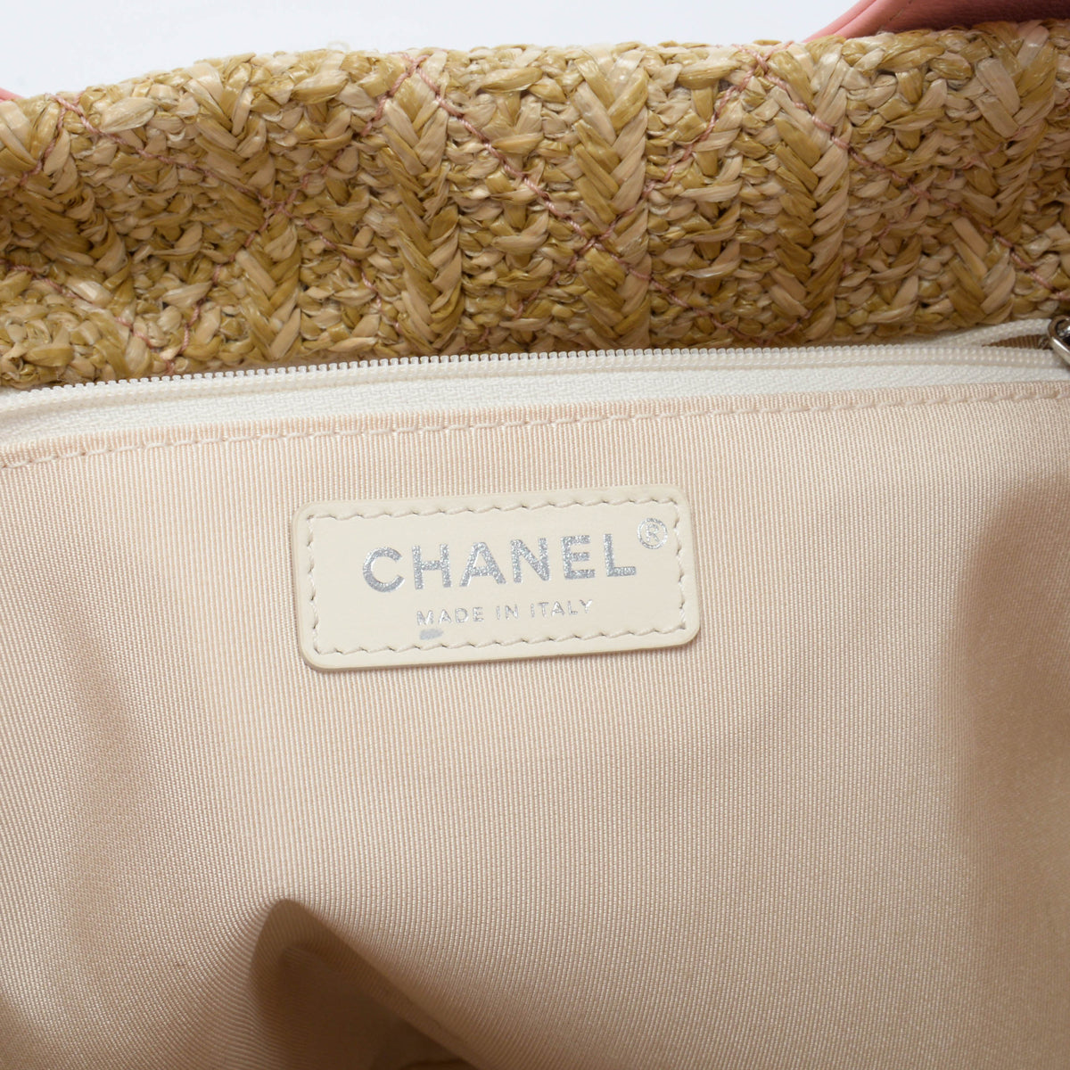 Chanel Pink PVC & Raffia Large 31 Shopping Tote