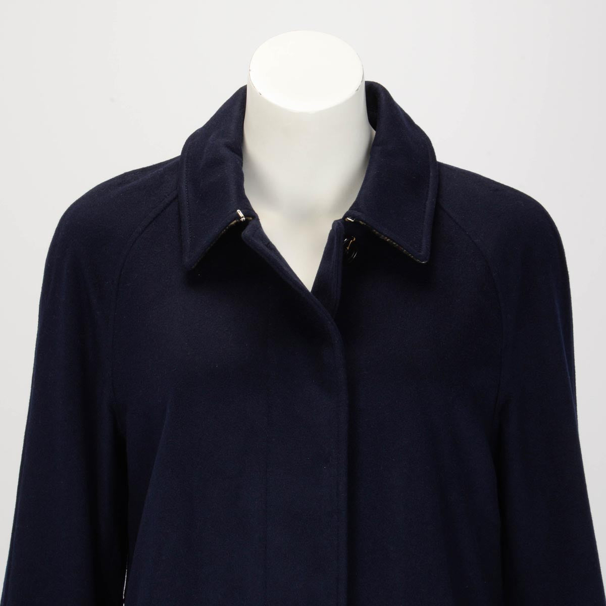 Burberry Navy Cashmere Dayrell Coat UK 8