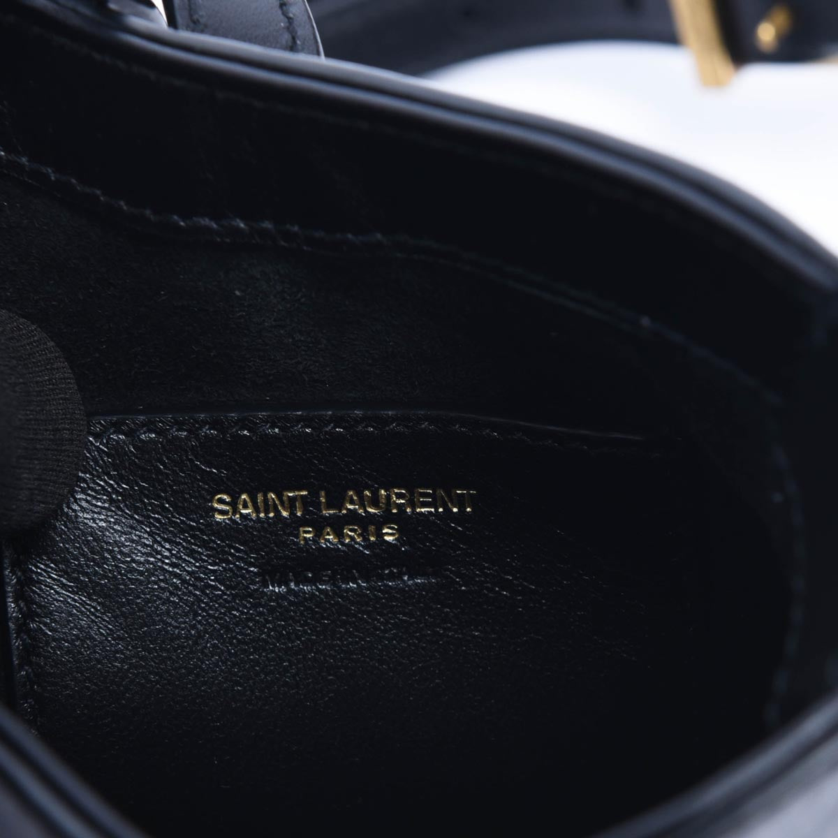 Saint Laurent Black Calfskin Le 5 A 7 Vertical Mini Bag