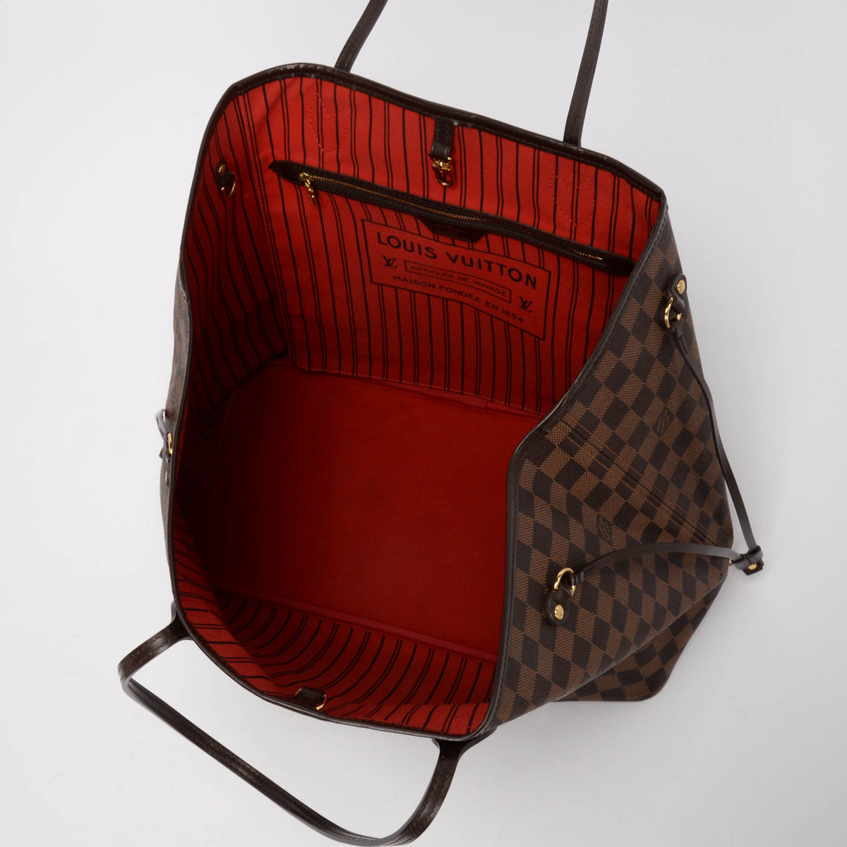 Louis Vuitton Cherry Damier Ebene Neverfull GM