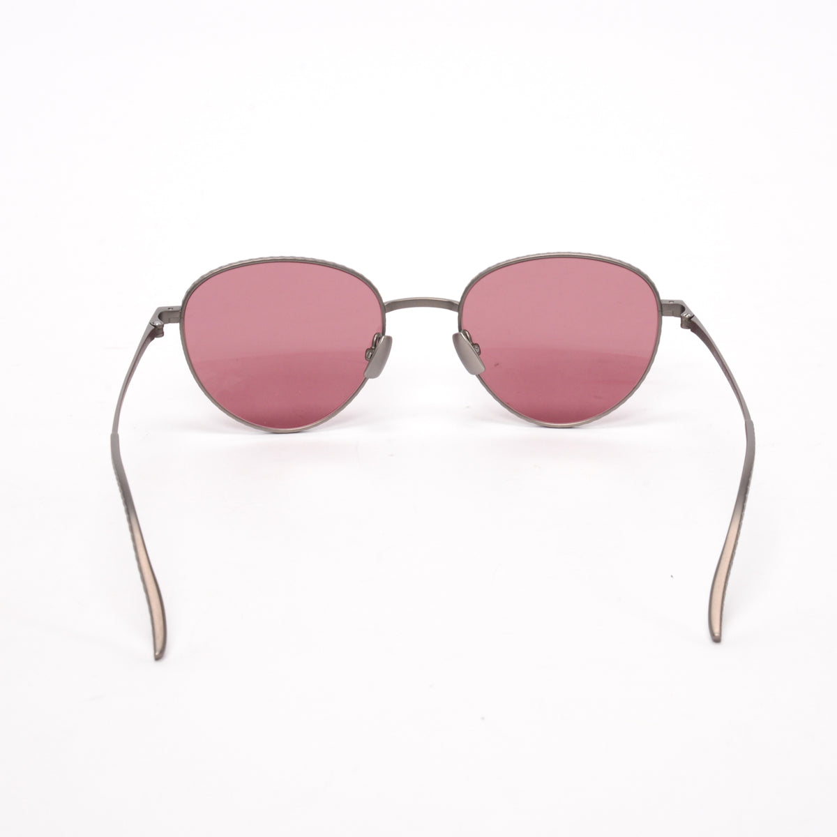 Bottega Veneta Ruthenium Red Intrecciato Panthos Sunglasses