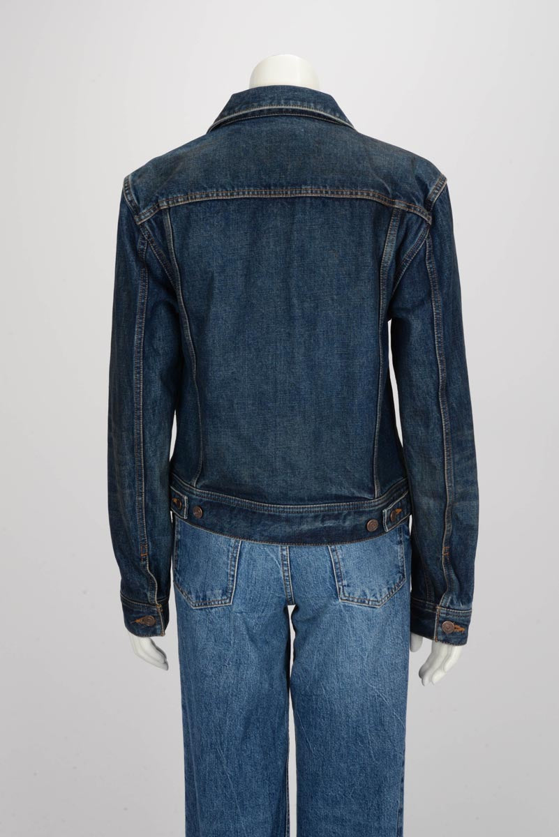 Celine Rigid Indigo Denim Classic Trucker Jacket S