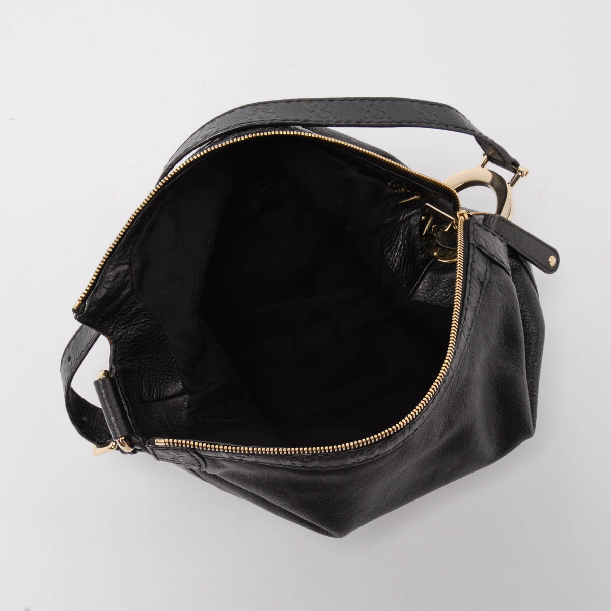 Gucci Black Leather & Guccissima Charlotte Hobo Bag