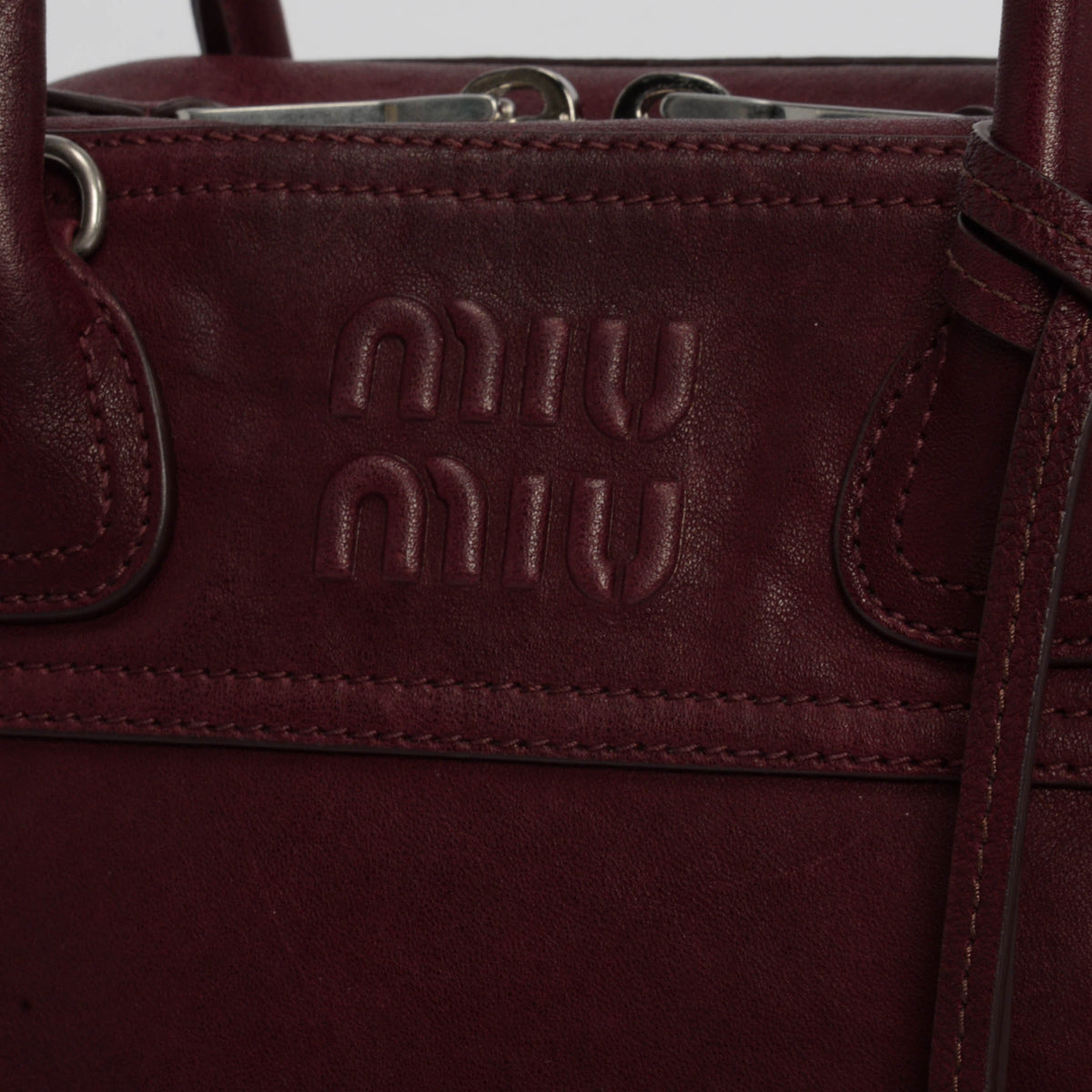 Miu Miu Amaranth Red Nappa Small Vivant Bag