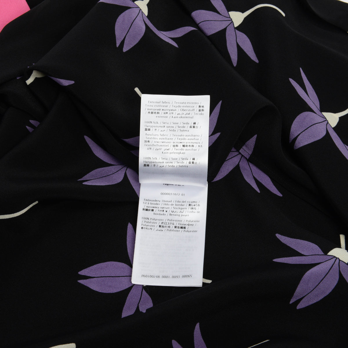 Valentino Black Silk Floral Print Blouse FR 40