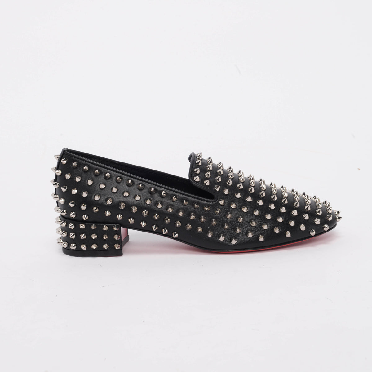 Christian Louboutin Black Spikeasy Loafers 38