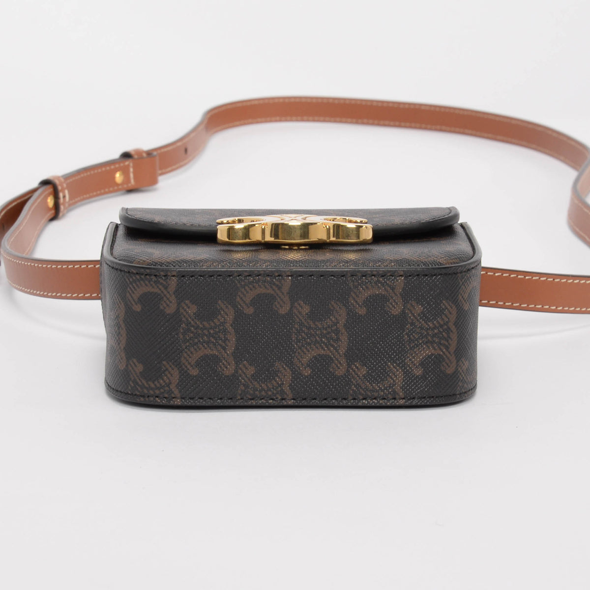 Celine Tan Triomphe Canvas Mini Claude Mini Bag