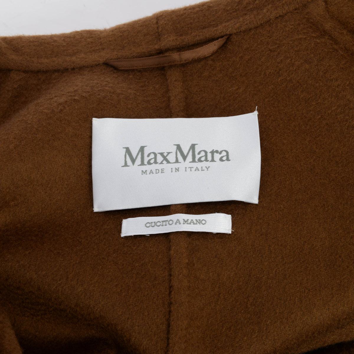 Max Mara Caramel Cashmere Belted Coat IT 36