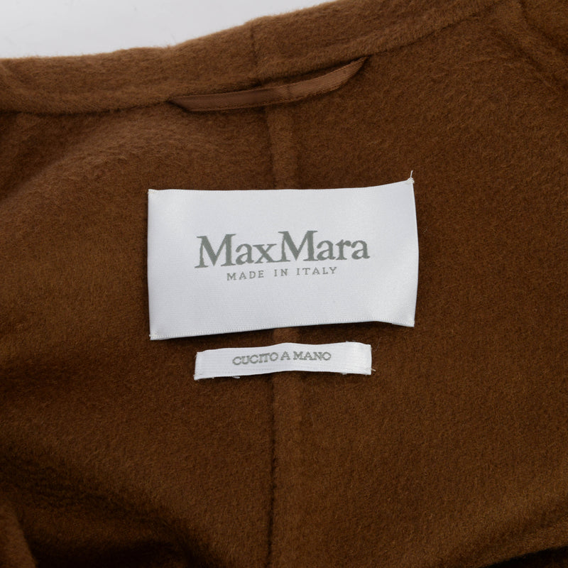 Max Mara Caramel Cashmere Belted Coat IT 36 - Blue Spinach