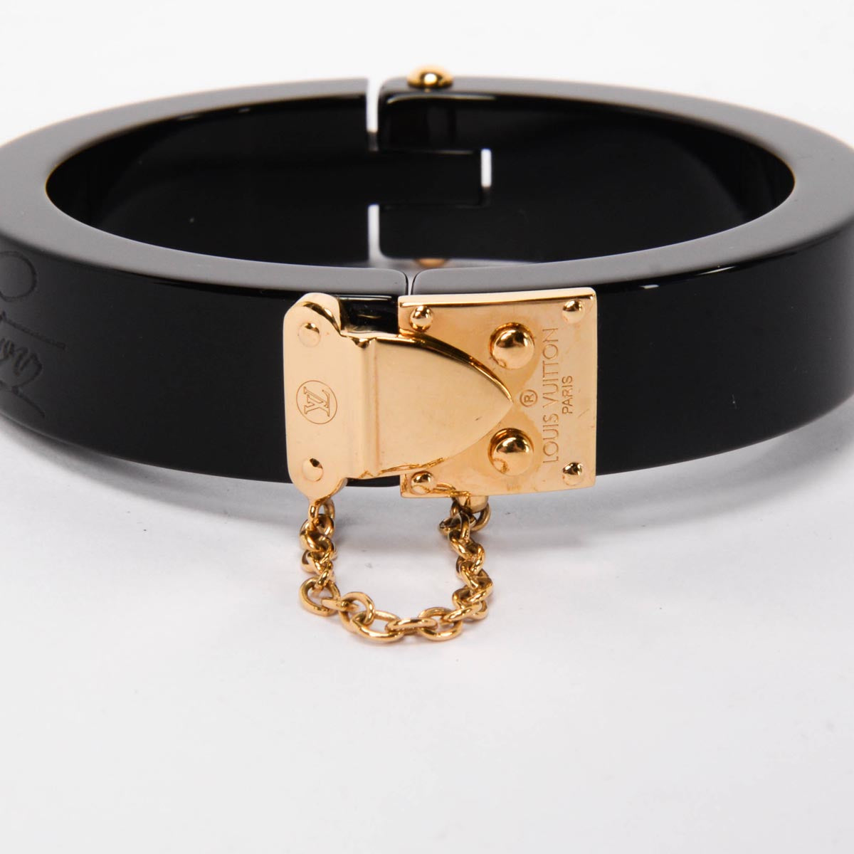 Louis Vuitton Black Resin Lock Me Bracelet