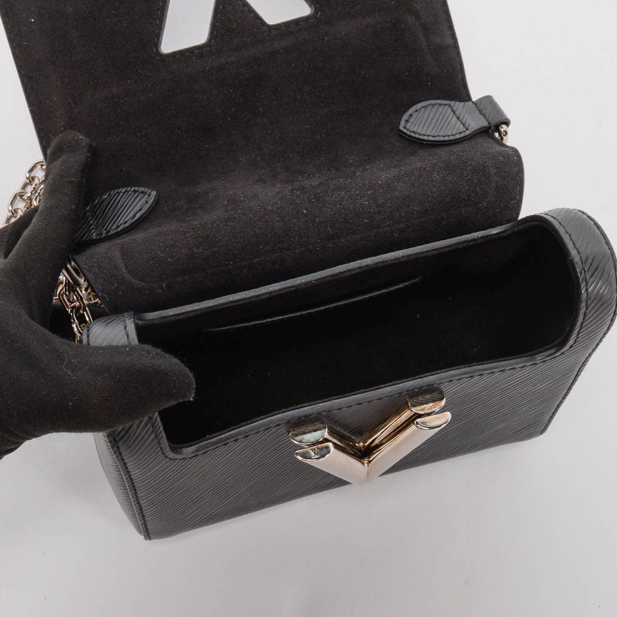 Louis Vuitton Black Epi Leather Twist PM Bag