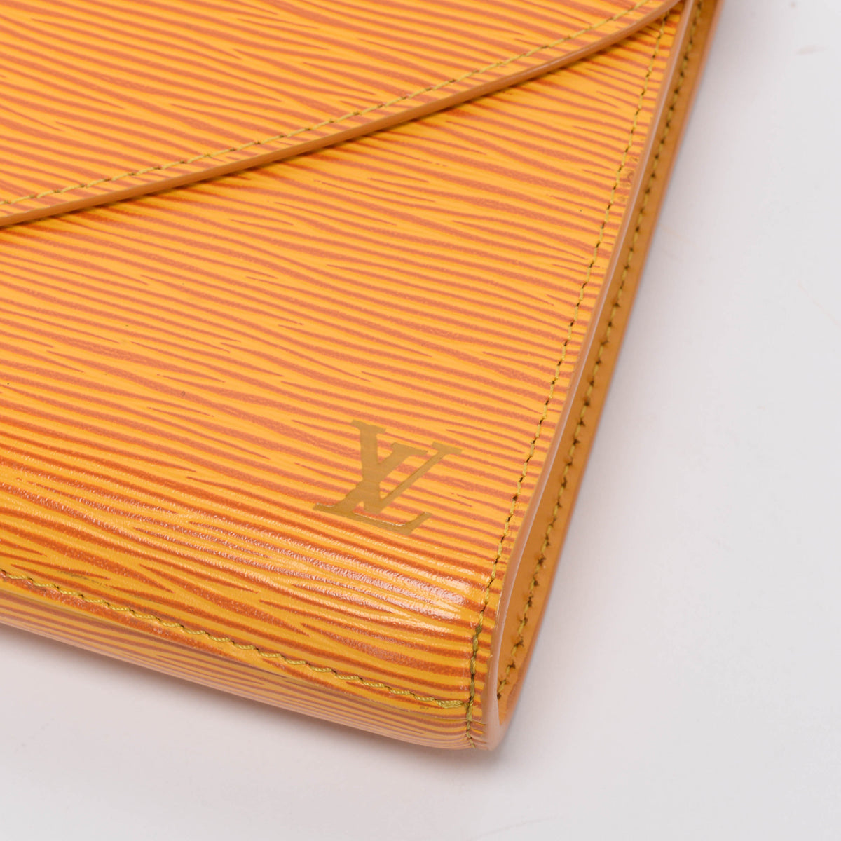 Louis Vuitton Yellow Epi Leather Art Deco Clutch