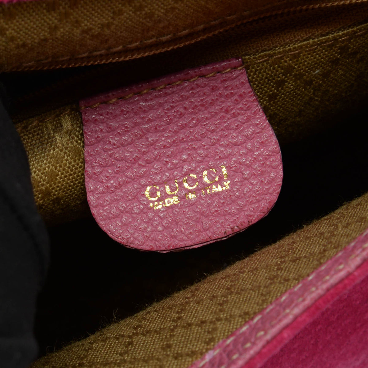 Gucci Vintage Bright Pink Suede Horsebit Sling Bag