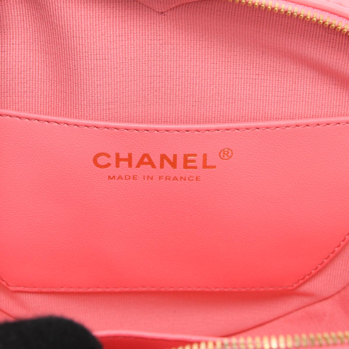 Chanel Pink Quilted Lambskin CC In Love Heart Bag