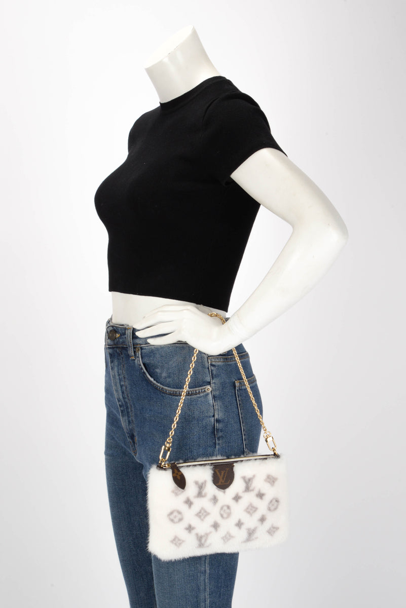 Louis Vuitton White Monogram Mink Neo Pochette Milla Mini Bag