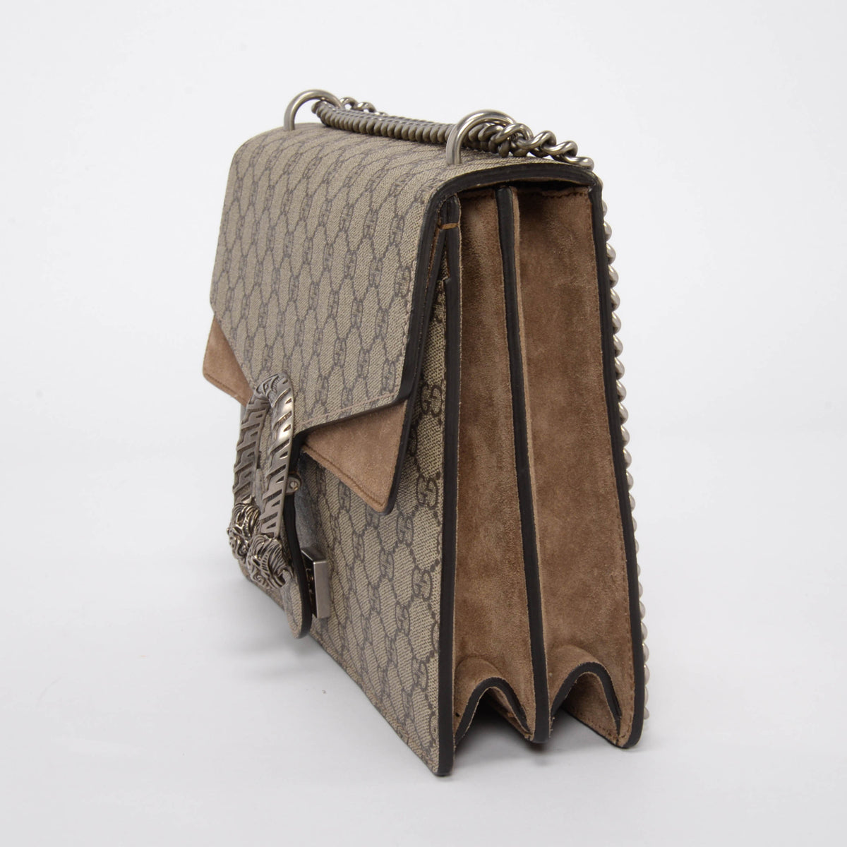 Gucci Beige GG Supreme Medium Dionysus Shoulder Bag