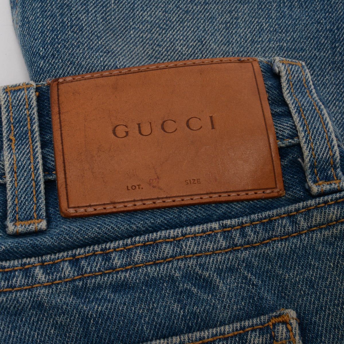 Gucci Indigo Washed Denim Classic Jeans 35