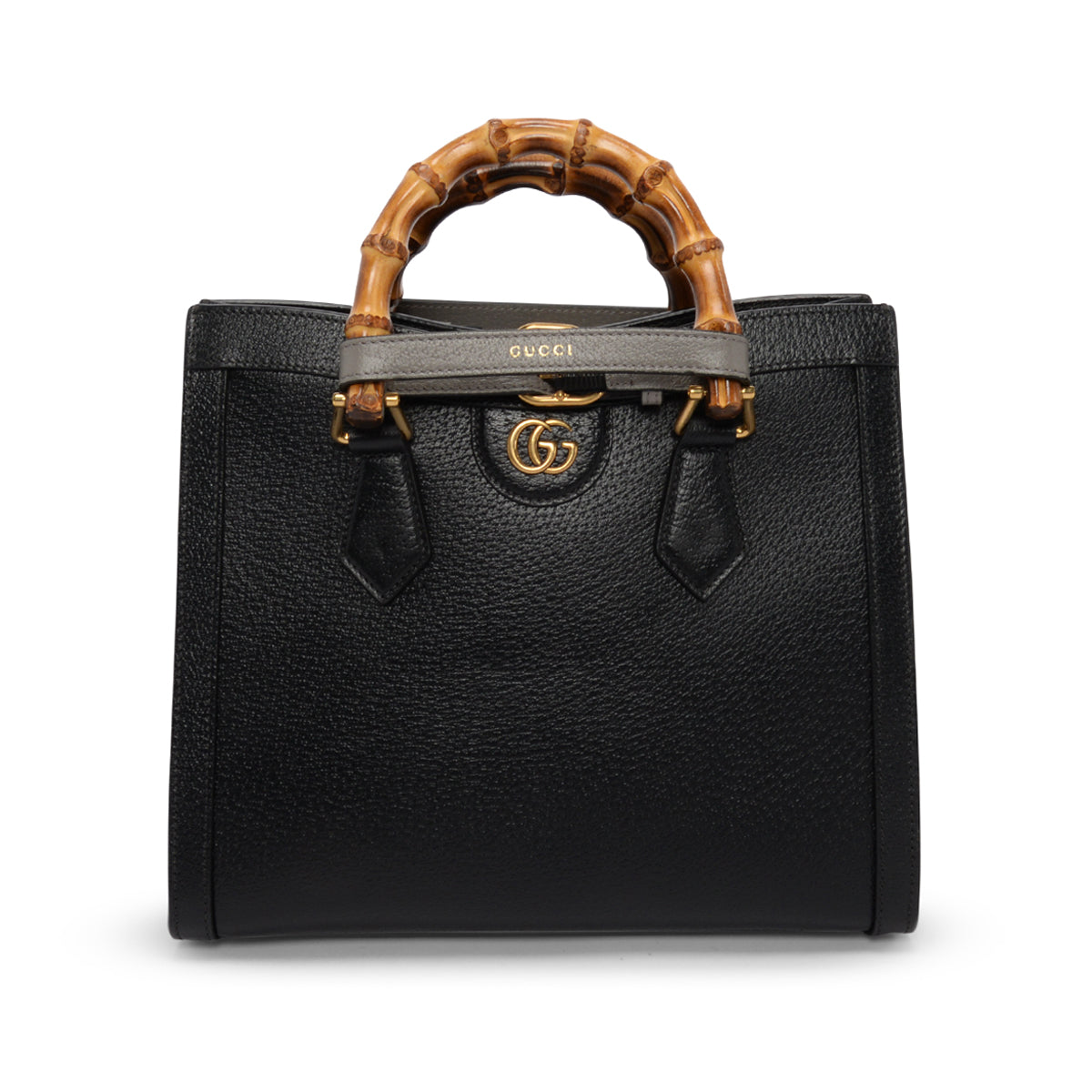 Gucci Black Dollar Calfskin Medium Diana Tote