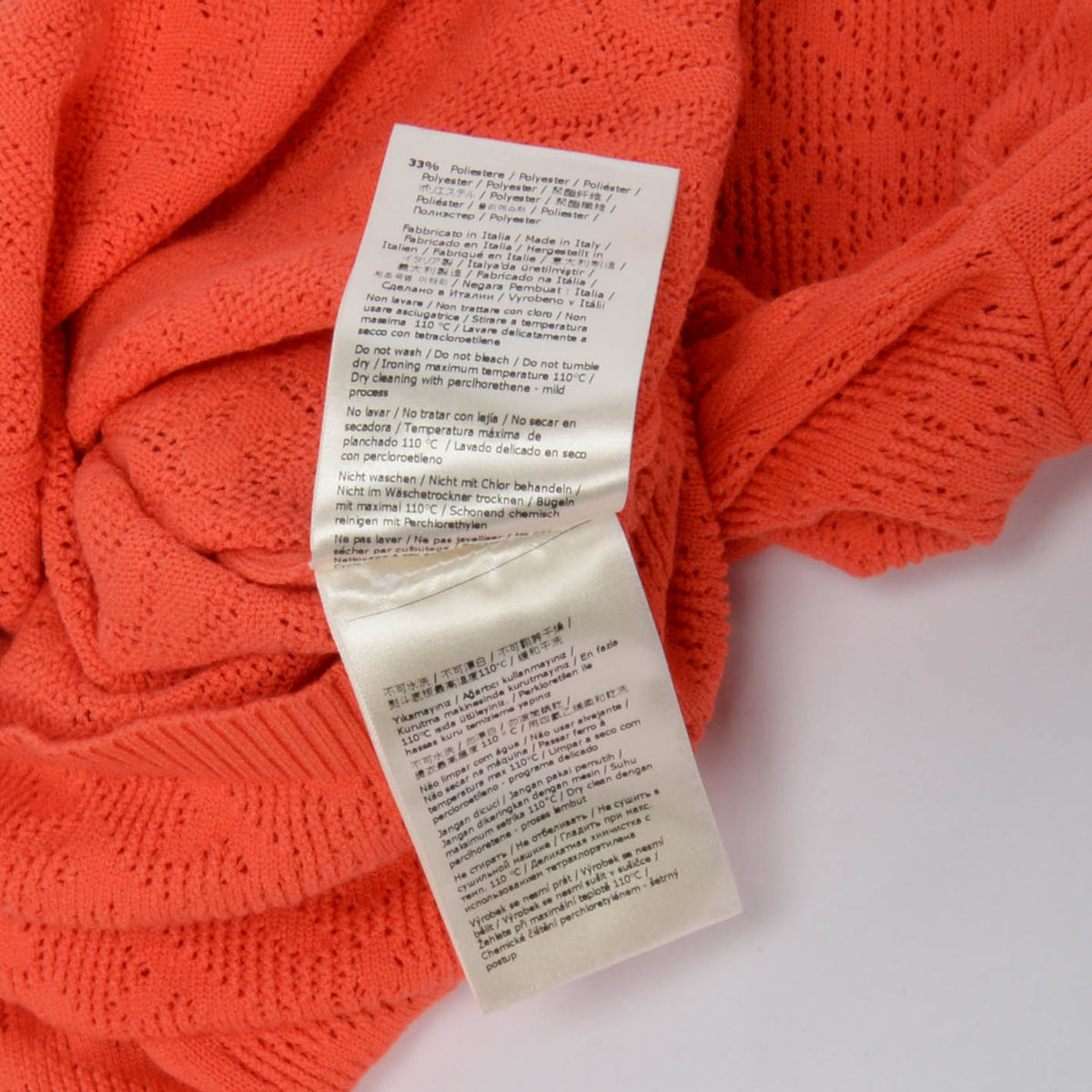 Fendi x Skims Orange Intarsia Knit Turtleneck Dress IT 36
