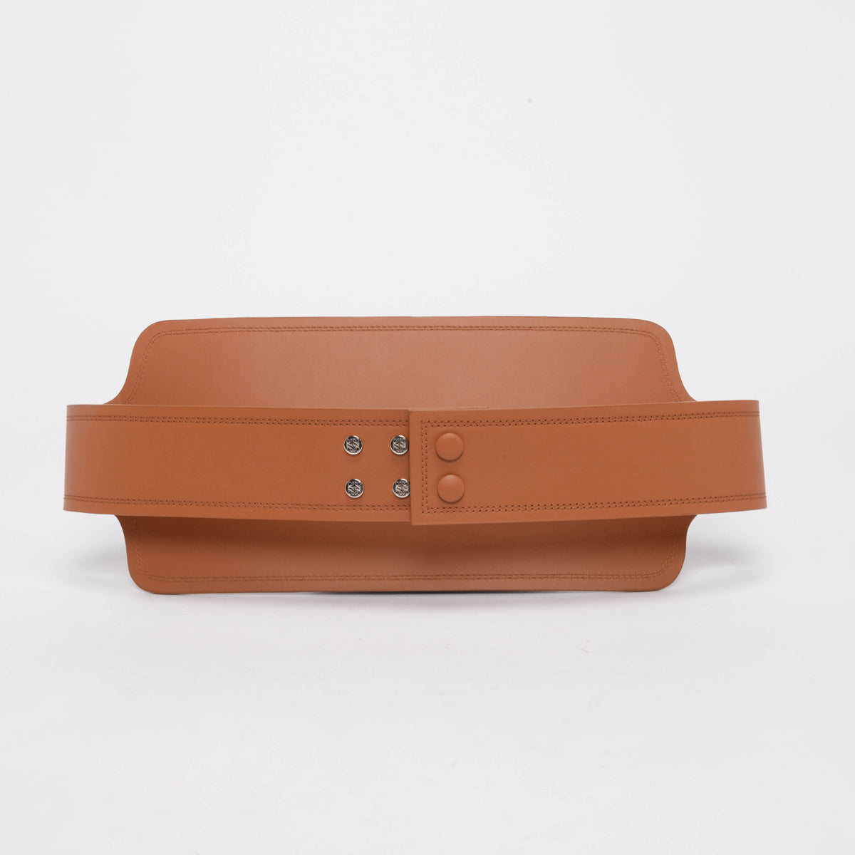 Loewe Tan Calfskin Logo Maxi Belt