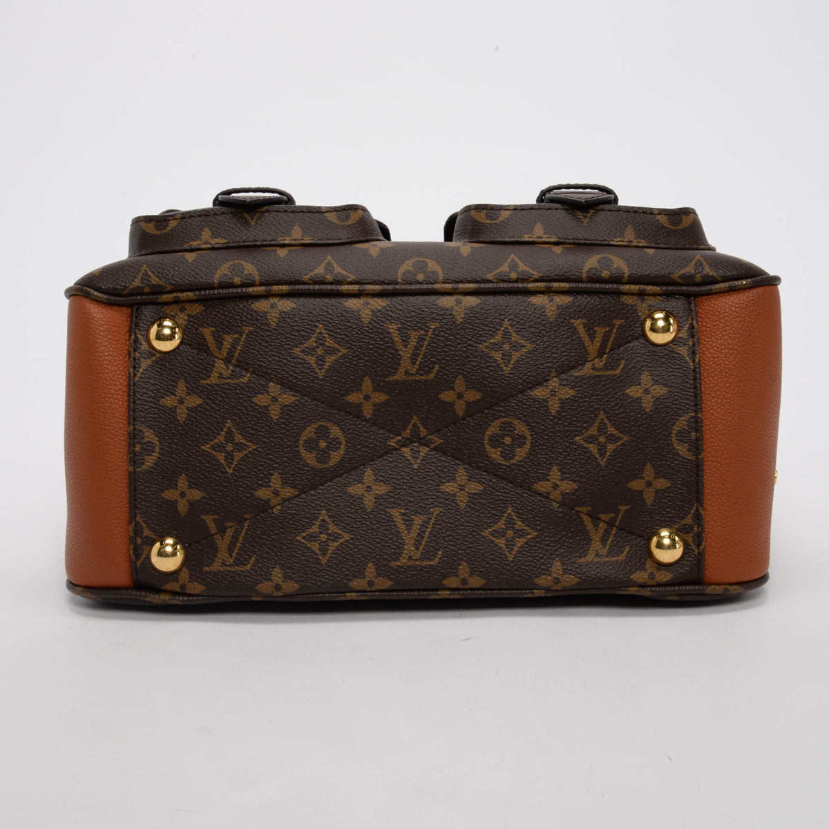 Louis Vuitton Caramel Leather & Monogram Manhattan NM Bag