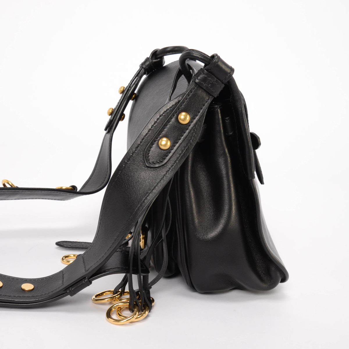 Prada Black Saffiano & Calf Corsaire Bag